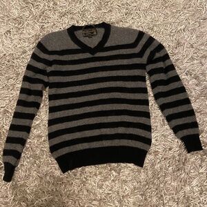 100% Cashmere Mario Serrani Striped Sweater Medium